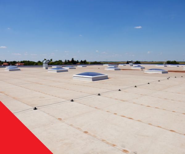 TPO roof on commercial roof